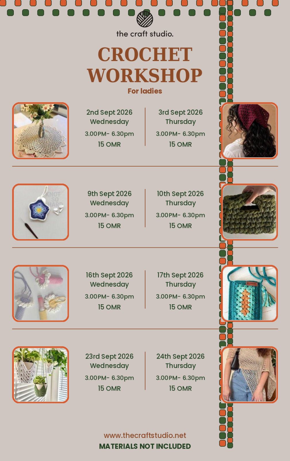 THE CRAFT STUDIO WORKSHOPS